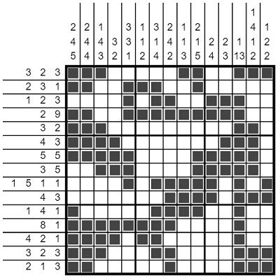 Solved Nonogram puzzle